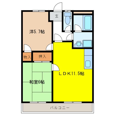 ハイツ園城の物件間取画像